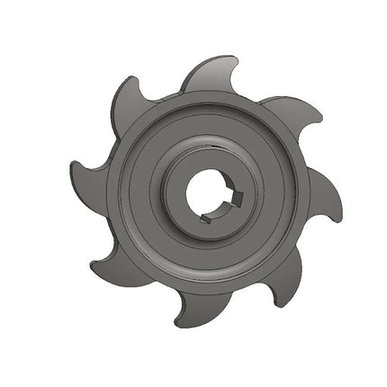 SP211-2K - Sprocket, 8-Tooth, 1-1/4" Bore, 2-1/4" LTB, w/ 1/4" & 3/8" Keyways