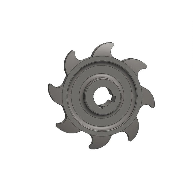 SP211-2K - Sprocket, 8-Tooth, 1-1/4" Bore, 2-1/4" LTB, w/ 1/4" & 3/8" Keyways