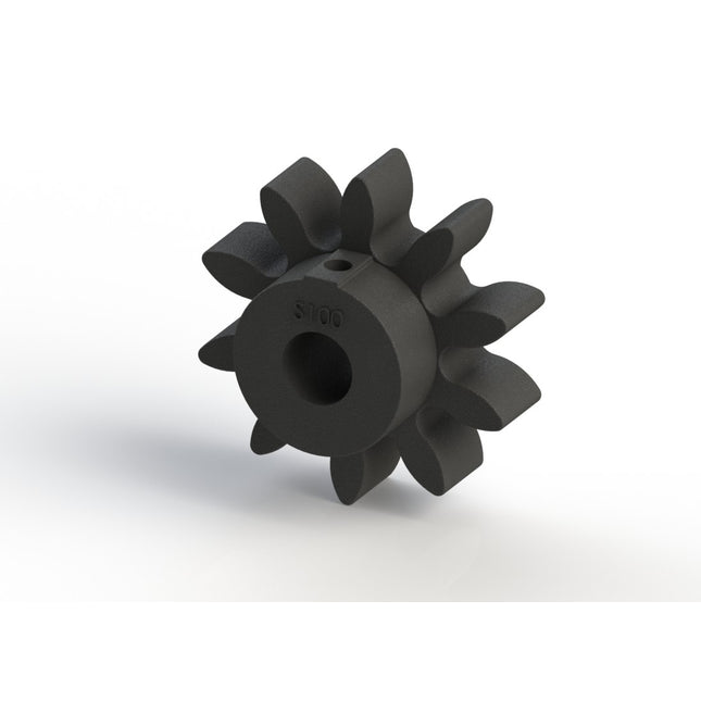 S100 - Star Gear, 10-Tooth, B-Hub, 1" Bore, 2-1/4" LTB, Cast Iron