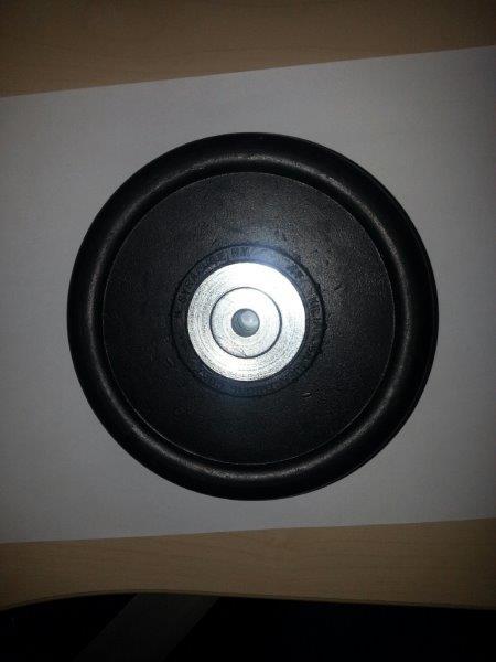 WM-073 - Wheel, 6" OD x 3/8" ID, Solid Rubber