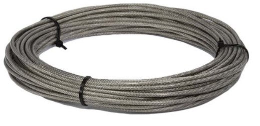 PD-1015 - P.U.D., Wire Rope, 1/8" Dia, 7x7 Strand, 100' Length, SS