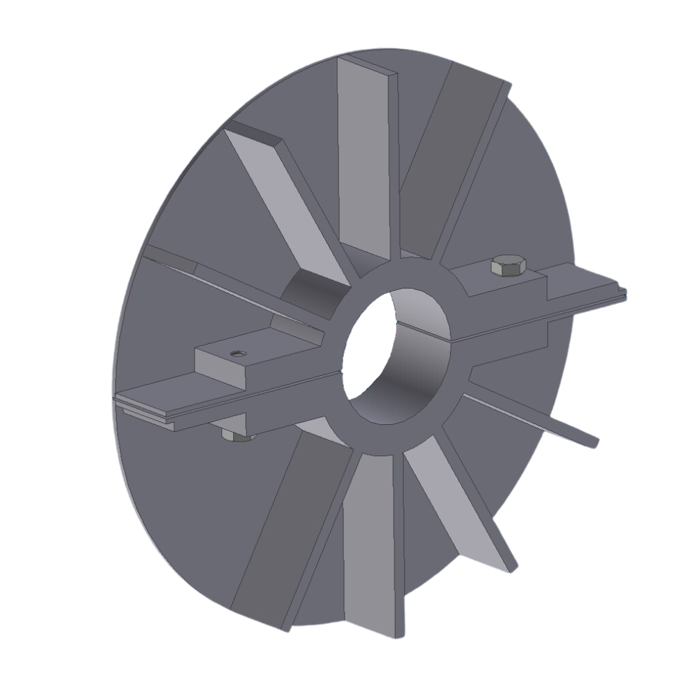 Heat Slinger, 3-15/16" Bore, 14-1/2" OD, Base Casting #3008, Aluminum
