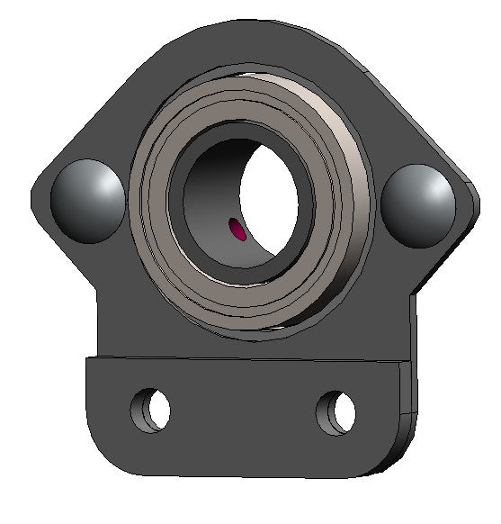 WM-113GP - Bearing Assembly, Hanger, Flat-Back, 1-1/4" ID, Gypsum