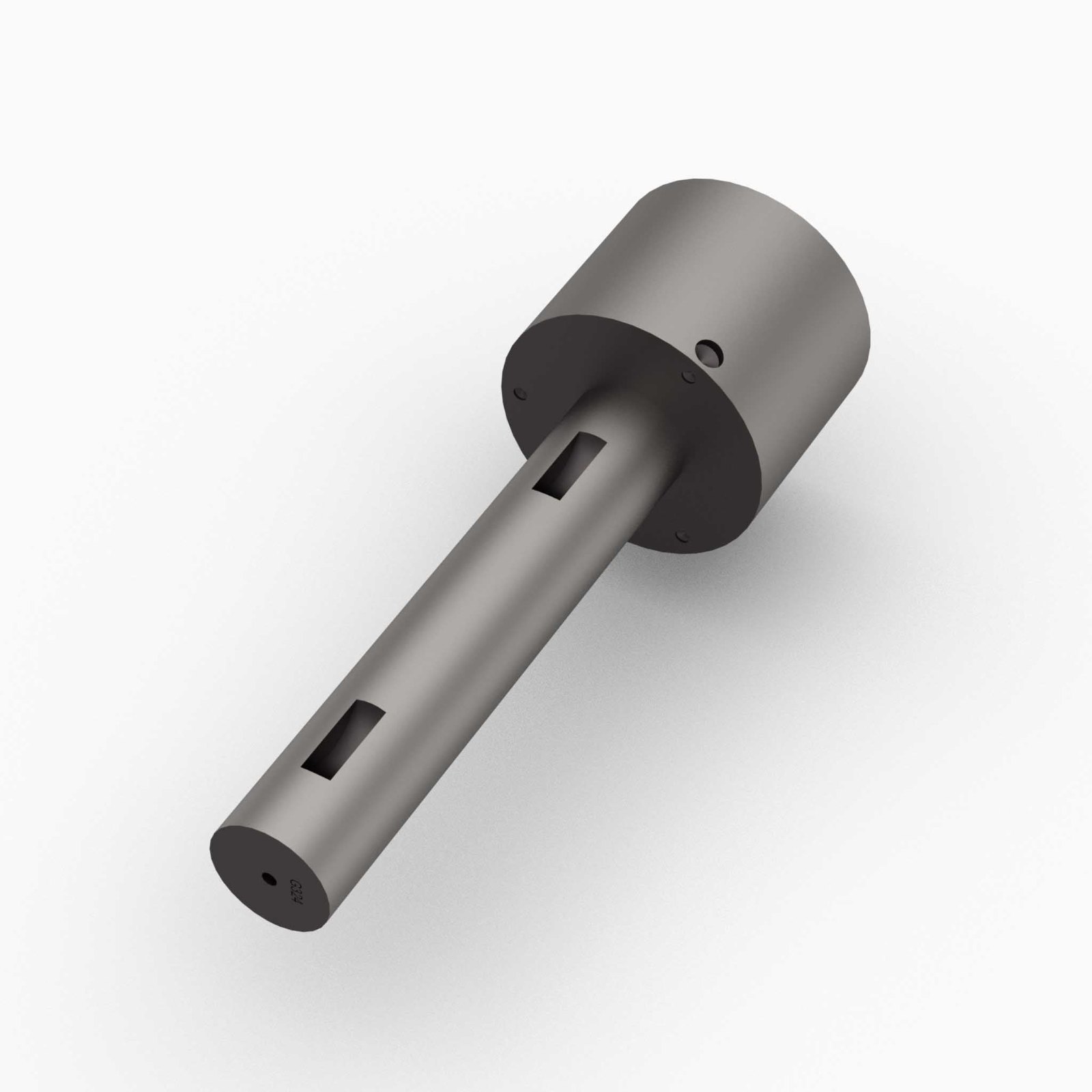 G324 - Gudgeon, For 3-3/4" x .125" Tube, 1-1/2" x 7-3/4" Shaft, 2 x 3/8" WR Kwy, Steel