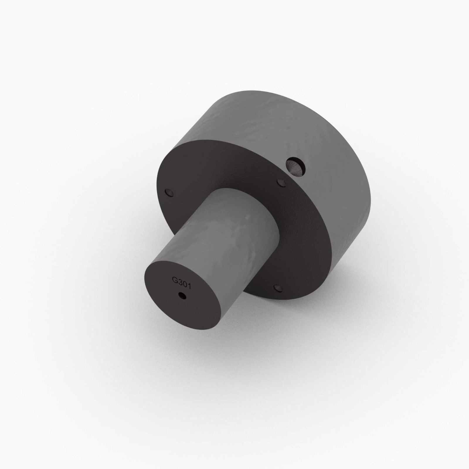 G301 - Gudgeon, For 3-3/4" x .125" Tube, 1-1/2" x 2" Shaft, Plain, Iron