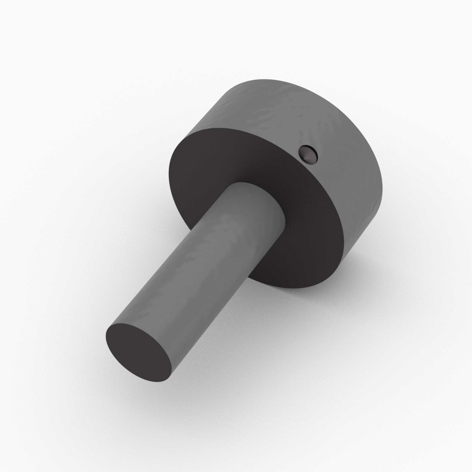 G225 - Gudgeon, For 3-3/4" x .125" Tube, 1-1/4" x 3-3/4" Shaft, 3/8" WR Kwy, Iron