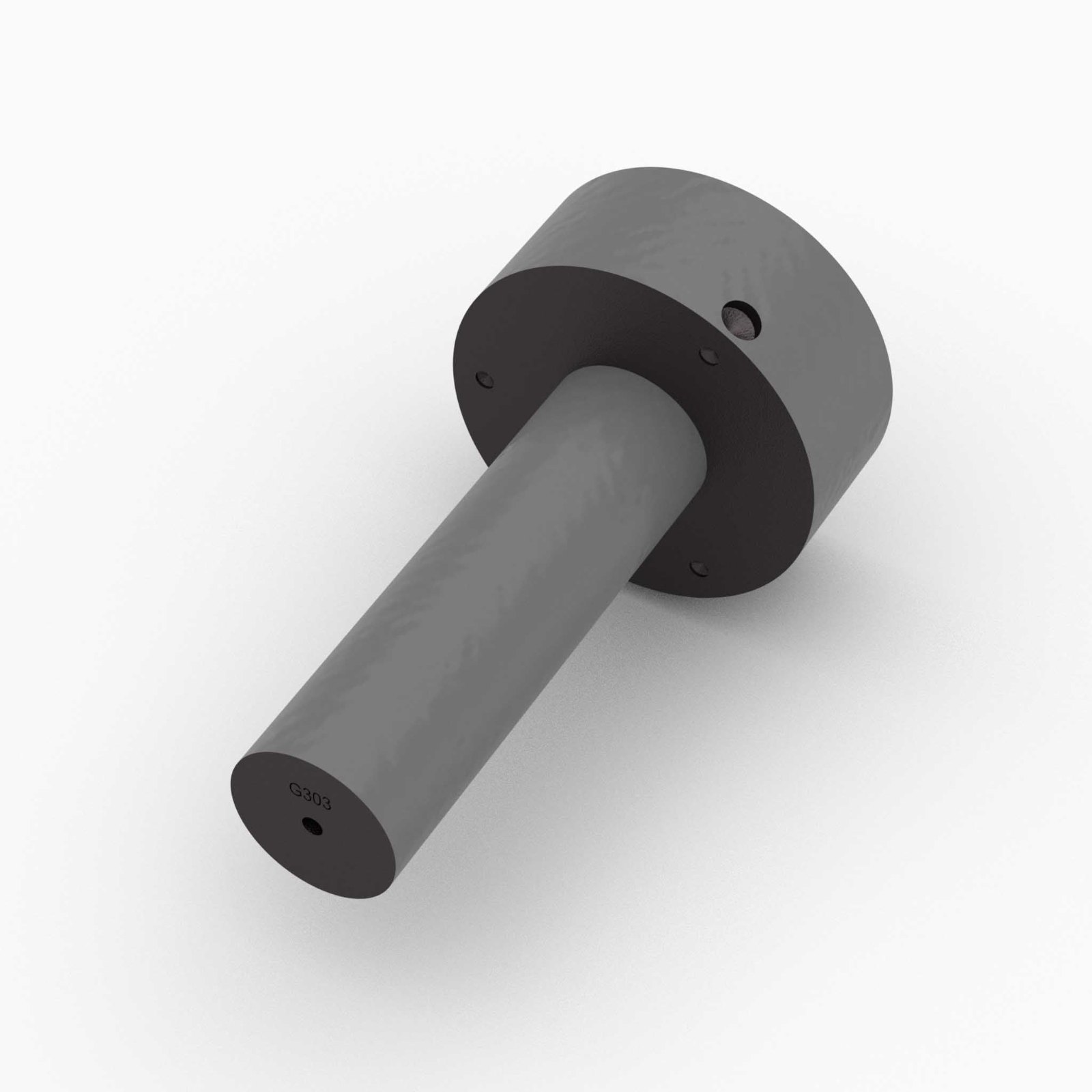 G303 - Gudgeon, For 3-3/4" x .125" Tube, 1-1/2" x 5" Shaft, Plain, Iron