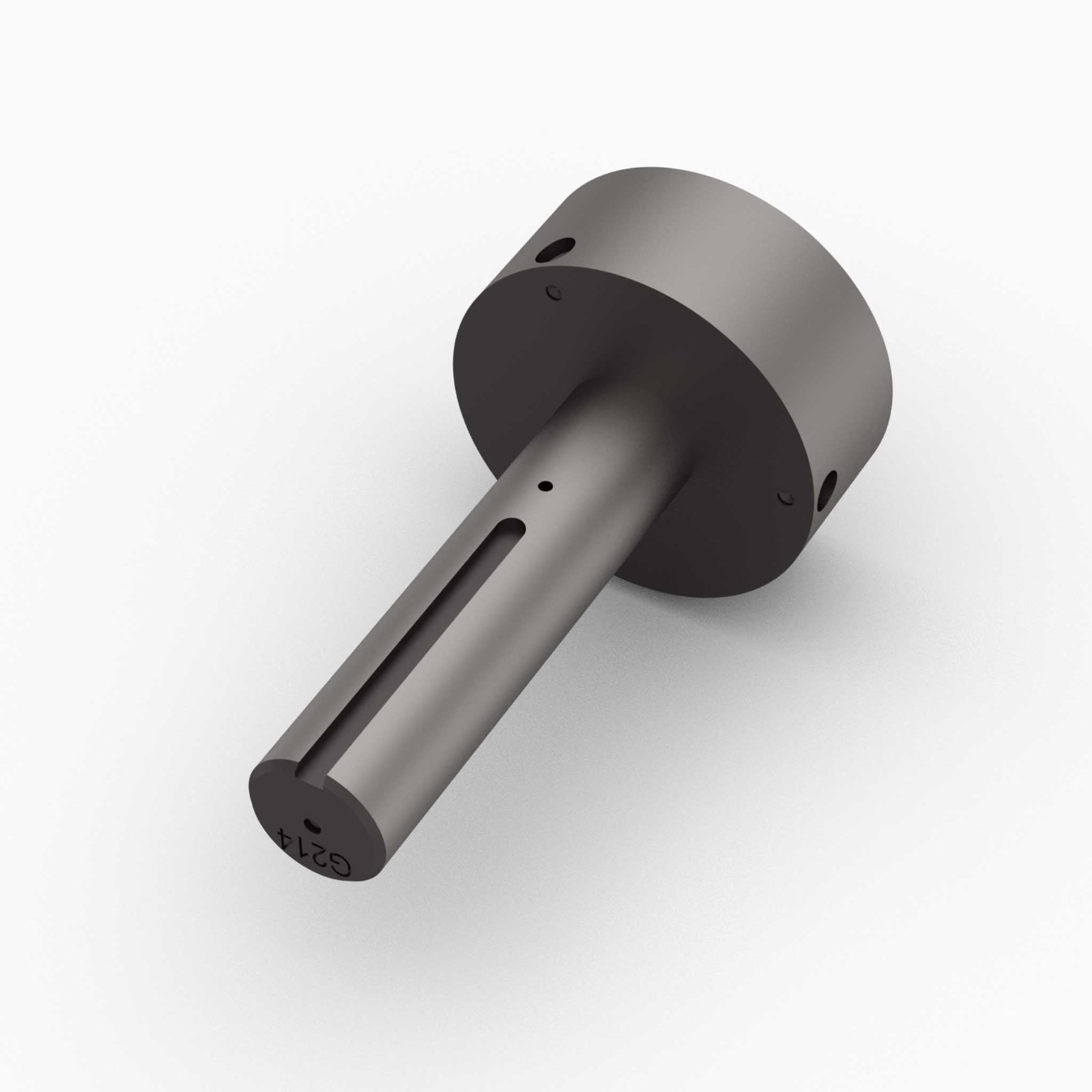 G214 - Gudgeon, For 3-3/4" x .125" Tube, 1-1/4" x 5" Shaft, 1/4" x 3" Sq Kwy, PH, Steel