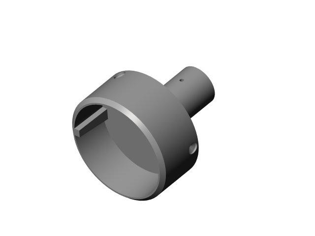 G201 - Gudgeon, For 3-3/4" x .125" Tube, 1-1/4" x 2-1/8" Shaft, PH, Iron