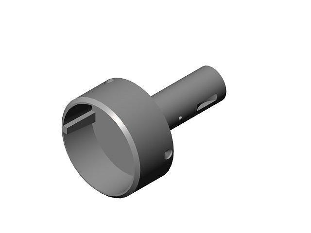 G212 - Gudgeon, For 3-3/4" x .125" Tube, 1-1/4" x 3-1/2" Shaft, 1/4" WR Kwy, PH, Iron