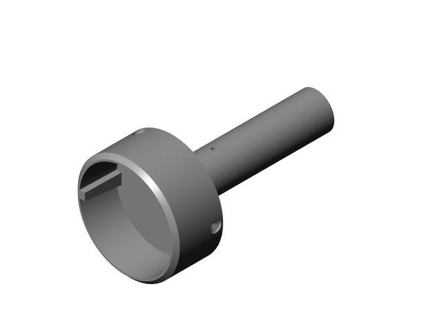 G202 - Gudgeon, For 3-3/4" x .125" Tube, 1-1/4" x 5" Shaft, PH, Iron