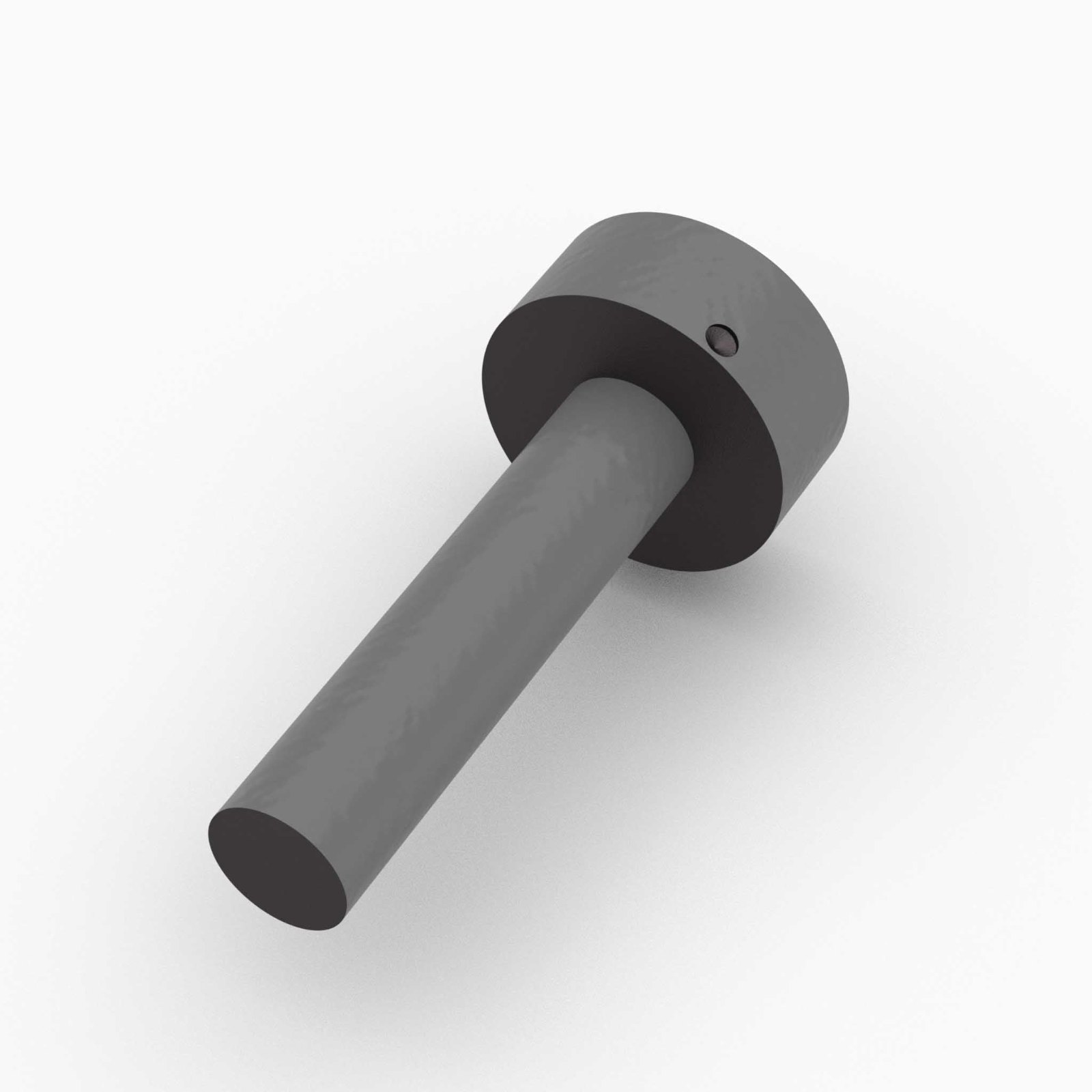 G304 - Gudgeon, For 3-3/4" x .125" Tube, 1-1/2" x 6-1/2" Shaft, Plain, Iron