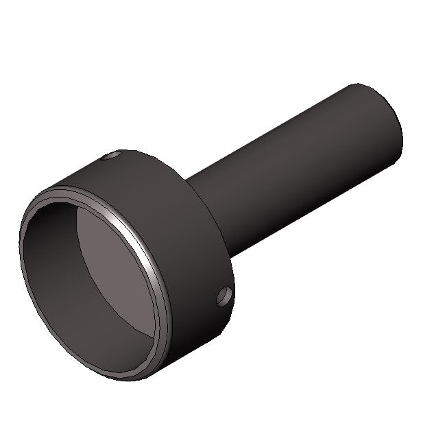 G322S - Gudgeon, For 3-3/4" x .125" Tube, 1-1/2" x 5" Shaft, 3/8" WR Kwy, Steel