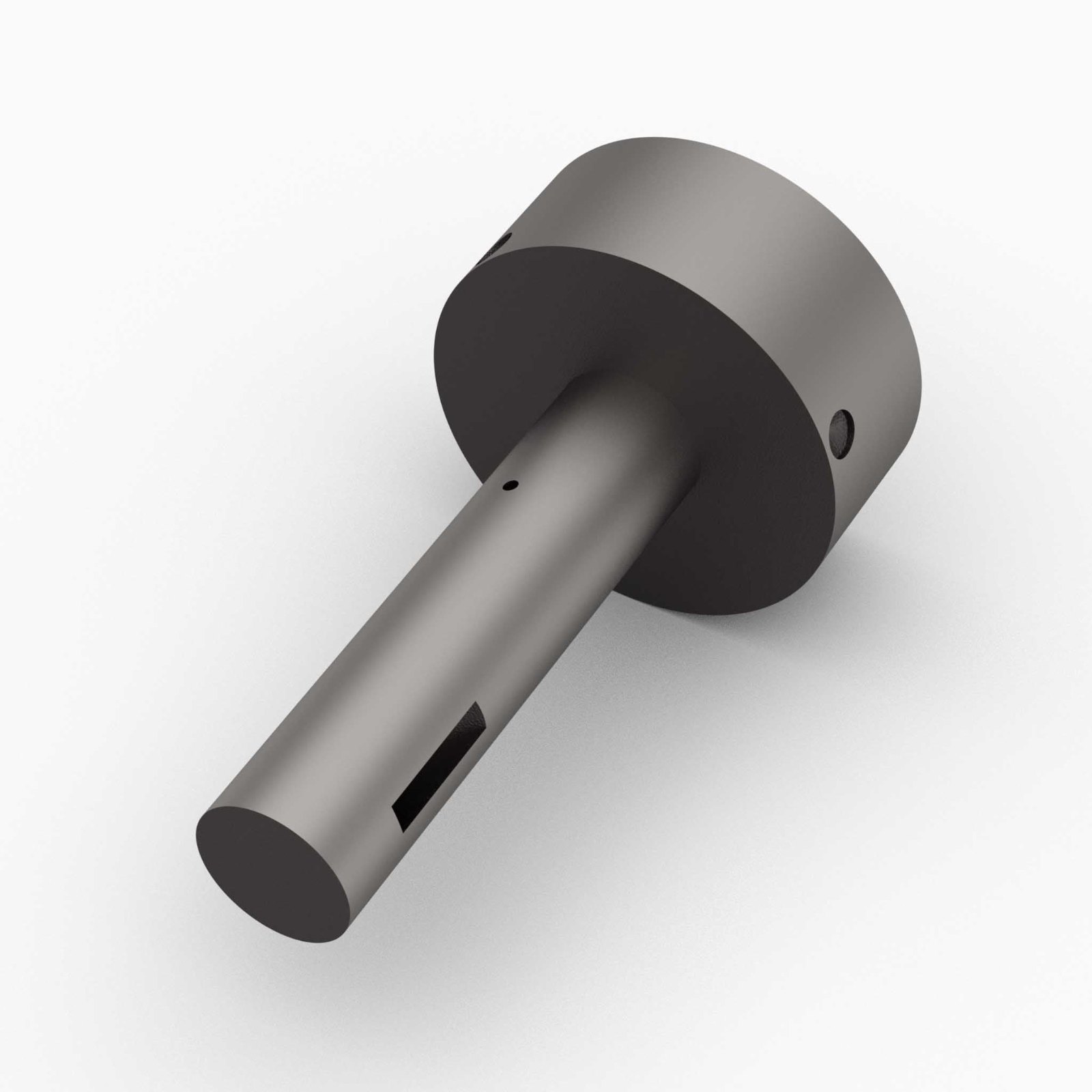 G213S - Gudgeon, For 3-3/4" x .125" Tube, 1-1/4" x 5" Shaft, 1/4" WR Kwy, PH, Steel