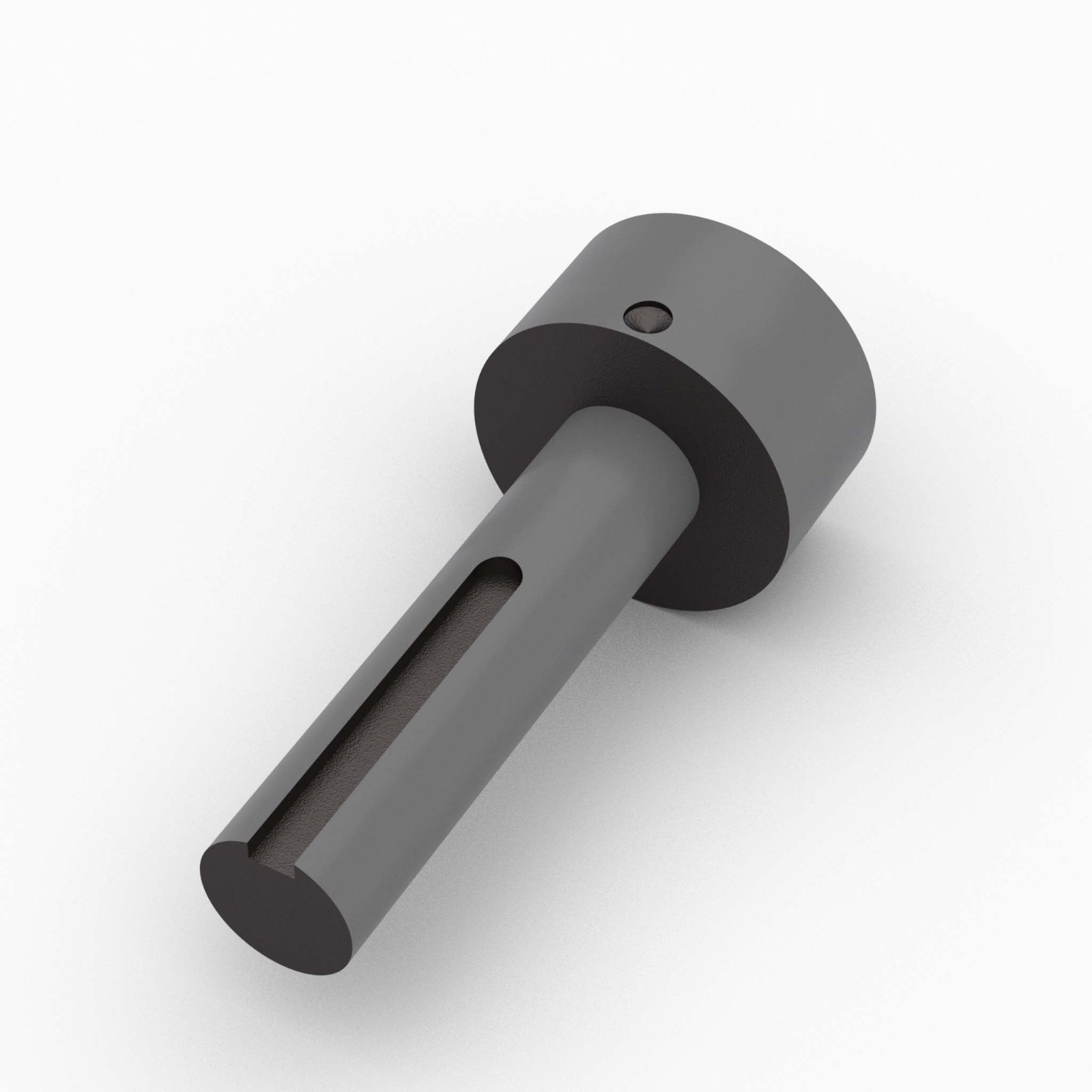 IKO-002 - Gudgeon, For 3" x .125" Tube, 1-1/4" x 5" Shaft, 3/8" x 3" Sq Kwy, Iron