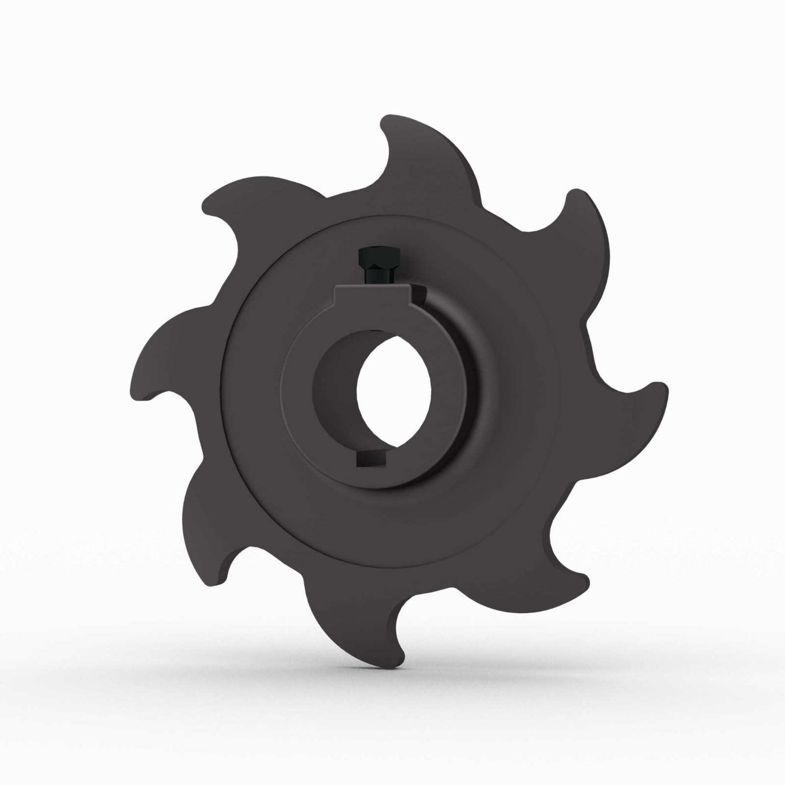 SP322 - Sprocket, 81X, 8-Tooth, 1-1/2" Bore x 2" LTB, 1/2" Thick,  3/8" Kwy