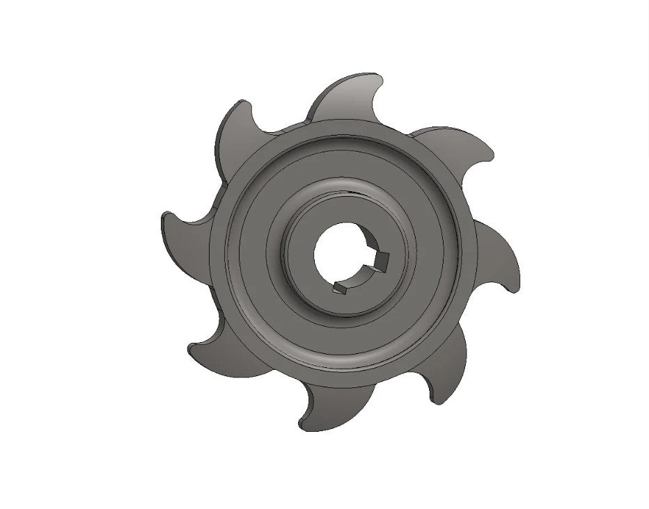 SP211 - Sprocket, 8-Tooth, 1-1/4" Bore x 2-1/4" LTB, 1/4" Keyway
