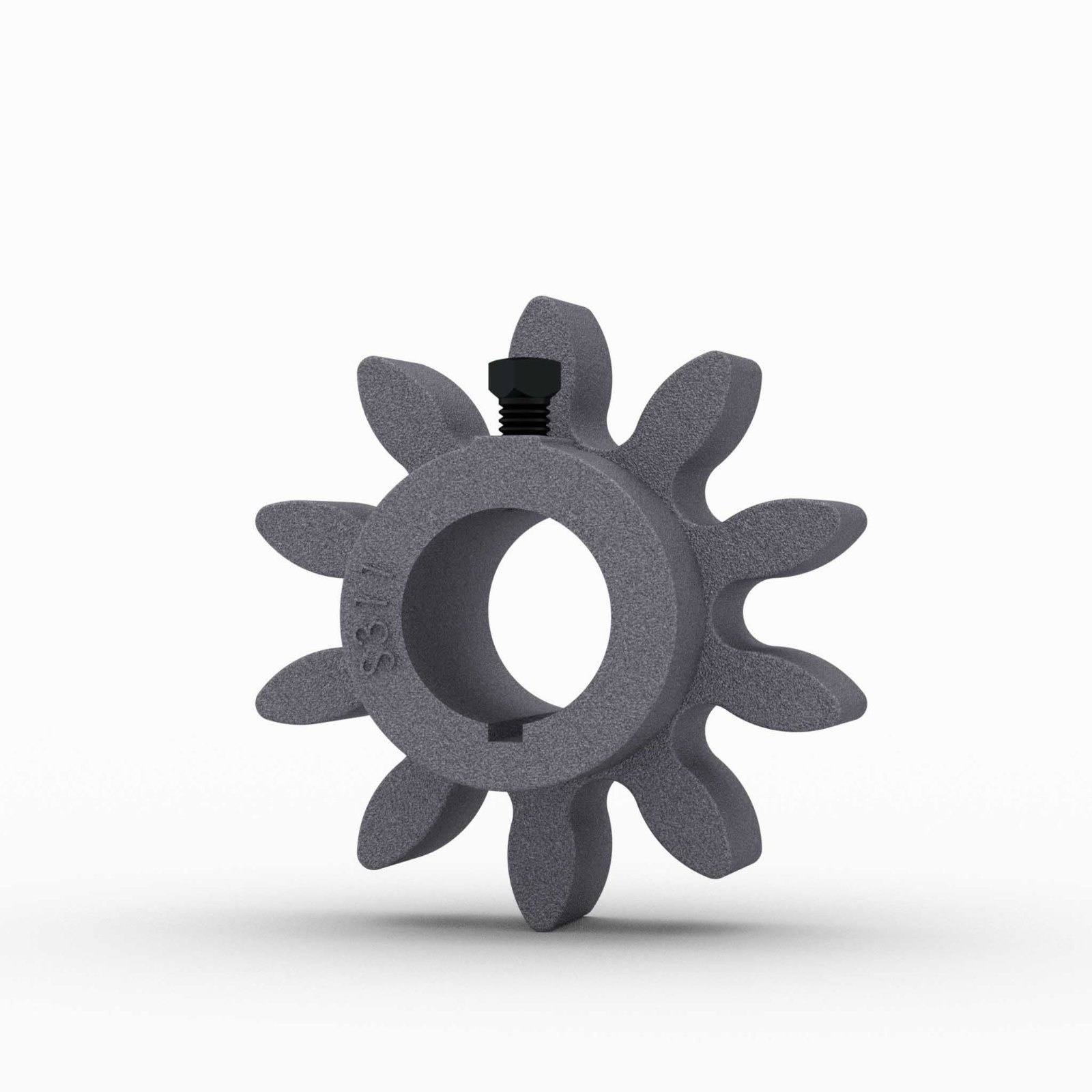S311 - Star Gear, 10-Tooth, B-HUB, 1-1/2" Bore, 2-1/4" LTB, 1/4" Keyway, Cast Iron