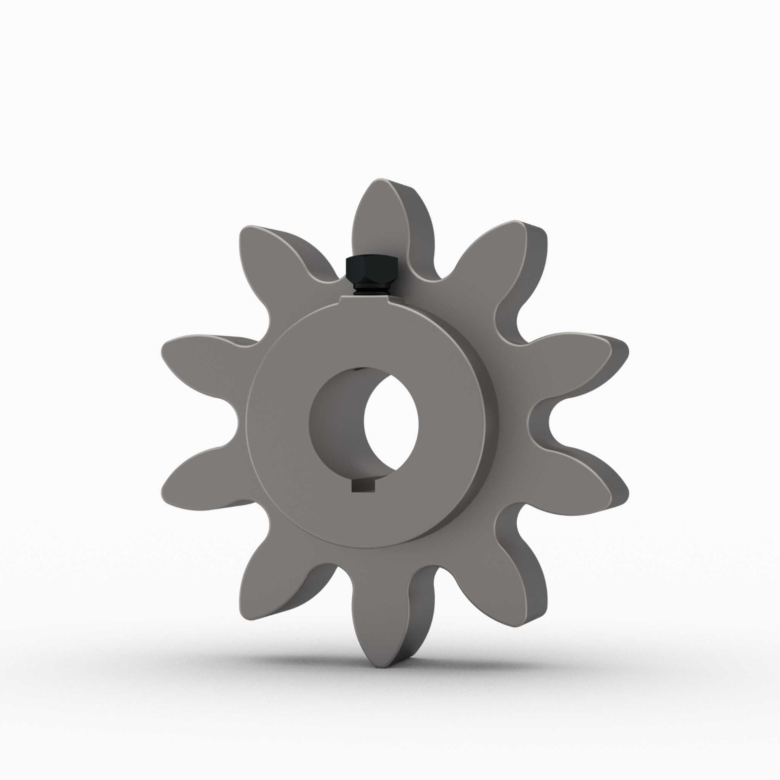 S740 - Star Gear, 10-Tooth, B-Hub, 25mm Bore, 50mm LTB, 6mm Keyway, Cast Steel