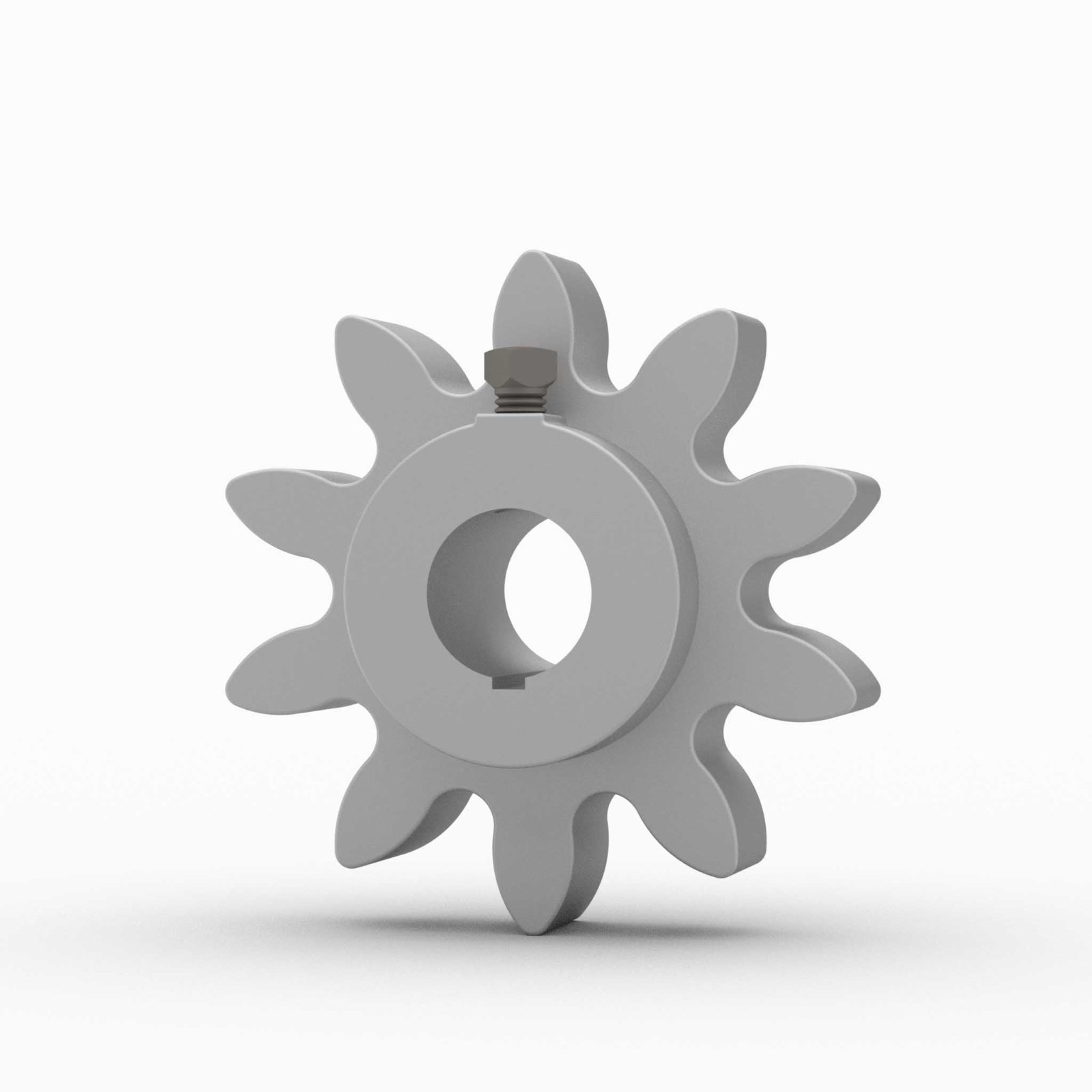 S741 - Star Gear, 10-Tooth, B-Hub, 30mm Bore, 50mm LTB, 6mm Keyway, Cast Steel